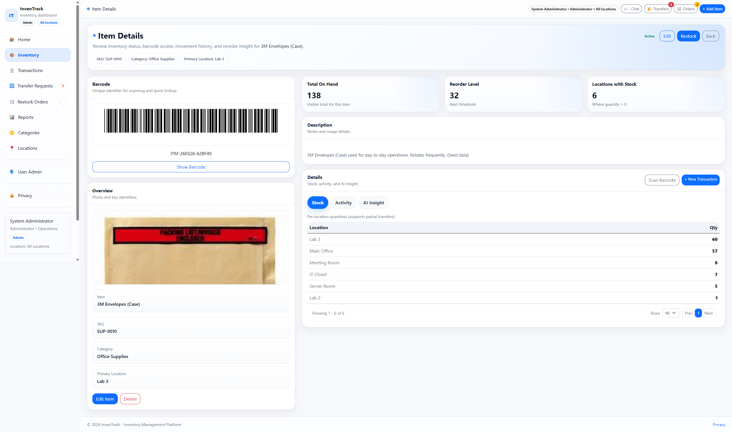 InvenTrack — Cloud Inventory Management Platform thumbnail screenshot 3