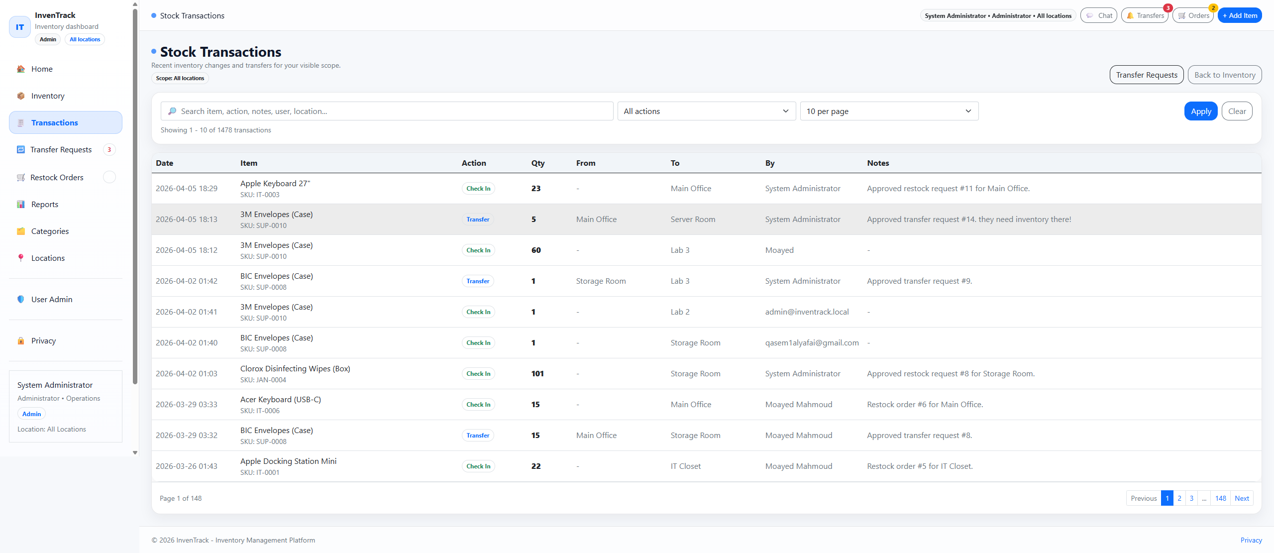 InvenTrack — Cloud Inventory Management Platform thumbnail screenshot 4